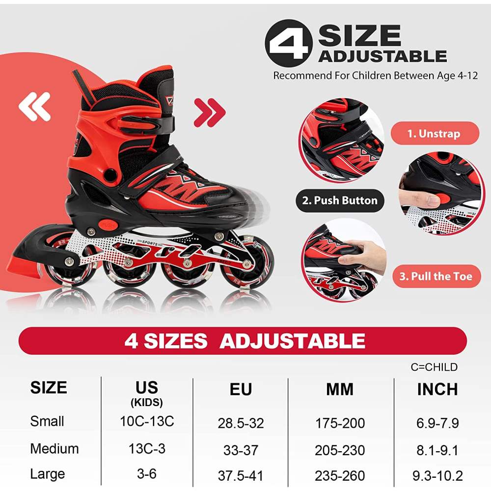 Rollerblades Skates, Purple / Small - Little Kids (27-31 EU): image 6