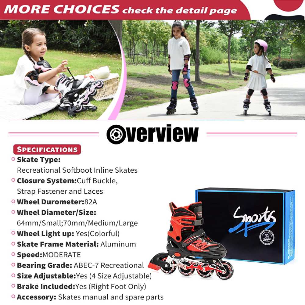 Rollerblades Skates, Purple / Small - Little Kids (27-31 EU): image 7